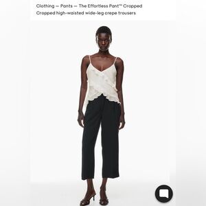 Aritzia Wilfred Effortless Pant Cropped in black